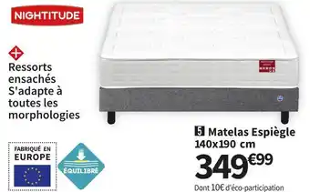 Nightitude matelas ressorts ensachés espiÚgle