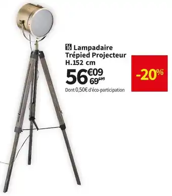 Lampadaire trépied projecteur