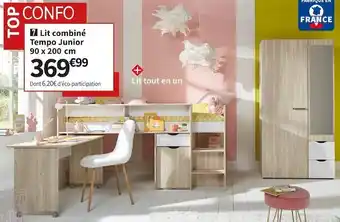 Conforama Lit combiné 90 cm offre