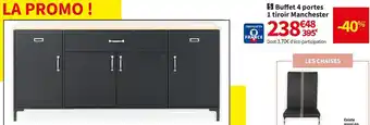 Conforama Buffet 4 portes 1 tiroir manchester offre