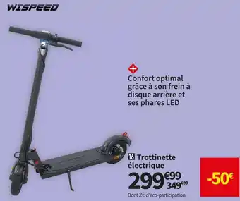 Conforama Wispeed trottinette électrique t855 offre