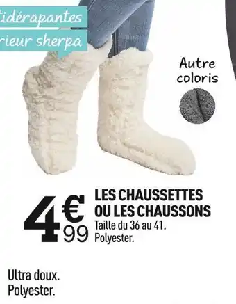 Centrakor Les chaussettes ou les chaussons offre