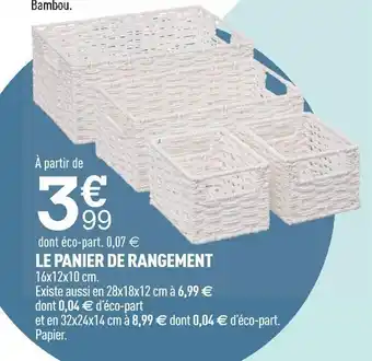 Centrakor Le panier de rangement offre