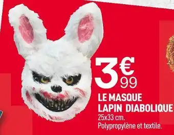 Centrakor Le masque lapin diabolique offre