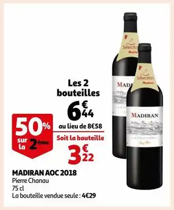 Auchan Madiran aoc 2018 offre