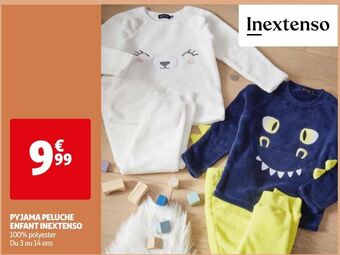 Auchan Pyjama peluche enfant inextenso offre
