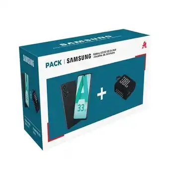 Auchan Samsung pack a33 avec jbl go3 offre