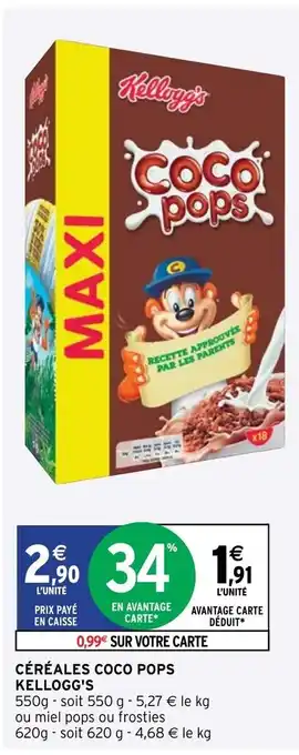 Intermarché Céréales Coco Pops Kellogg's offre
