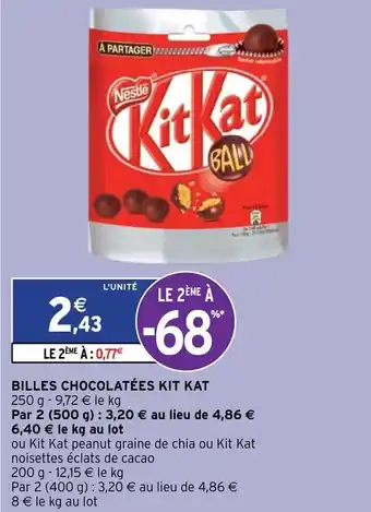 Intermarché Billes Chocolatées Kit Kat offre