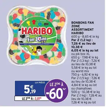 Intermarché Bonbons Fan Zone Assortiment Haribo offre