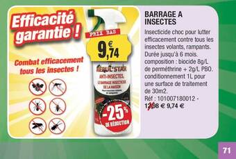 Barrage à insectes