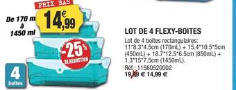 Lot de 4 flexy-boîtes
