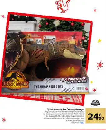 Carrefour Market Tyranosaurus rex extrême damage jurassic world offre