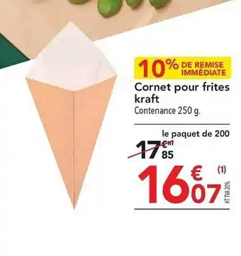 METRO Cornet pour frites kraft offre