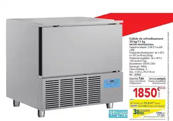 METRO Cellule de refroidissement 20 kg-11 kg metro professional offre