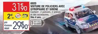Cora x Carrefour 6920 voiture de policiers avec gyrophare et sirène offre