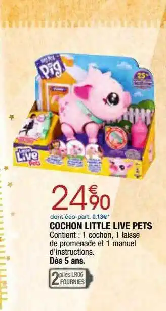 Migros Cochon little live pets offre