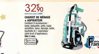 Migros Chariot de ménage + aspirateur offre