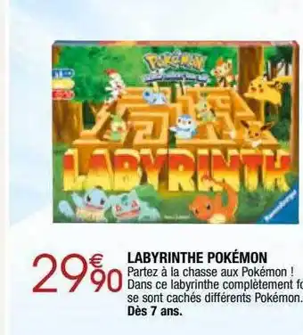 Migros Labyrinthe pokémon offre