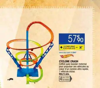 Cyclone crash hot wheels