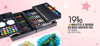Cora x Carrefour Malette à Dessin En Bois Certifié FSC offre