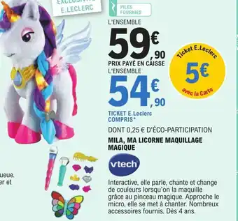 E.Leclerc Mila, Ma Licorne Maquillage Magique offre