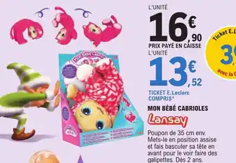 E.Leclerc Mon Bébé Cabrioles offre