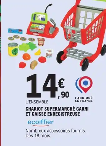 E.Leclerc Chariot Supermarché Garni et Caisse Enregistreuse offre