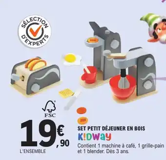 E.Leclerc Set Petit Déjuner en Bois offre