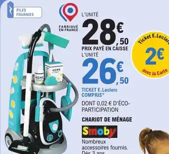 E.Leclerc Chariot de Ménage offre
