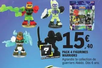E.Leclerc Pack 4 Figurines Warriors offre