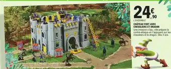 E.Leclerc Château Fort Avec Chevaliers et Dragon offre