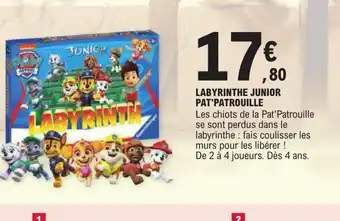 E.Leclerc Labyrinthe Junior Pat Patrouille offre