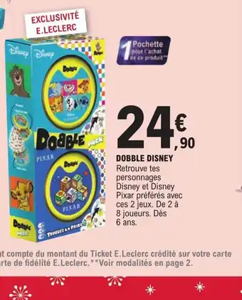 E.Leclerc Dobble Disney offre