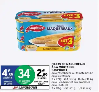 Intermarché Filets De Maquereaux à La Moutarde offre