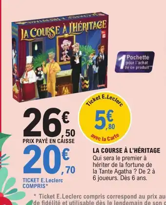 E.Leclerc La Course a l'Héritage offre
