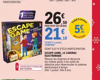 E.Leclerc Escape Game Le Cadenas électronique offre