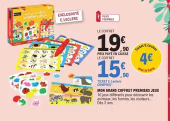 E.Leclerc Mon Grand Coffret premiers Jeux offre