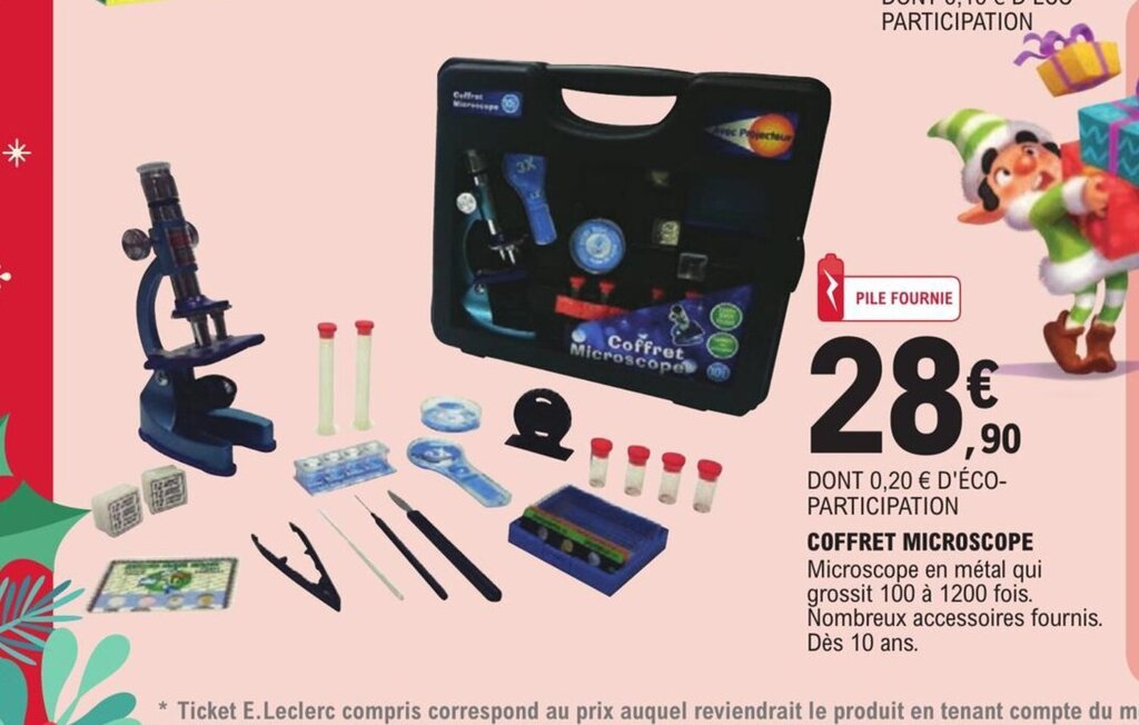 Promo Coffret Microscope chez E.Leclerc
