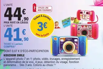 E.Leclerc Kidizoom Smile offre