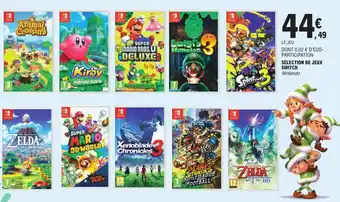 E.Leclerc Selection de Jeux Switch Nintendo offre