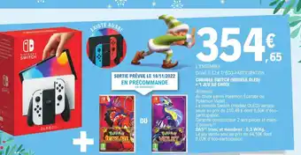 E.Leclerc Console Switch Modele Oled +1 Jeu Au Choix offre