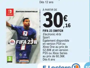 E.Leclerc Fifa 23 Switch offre