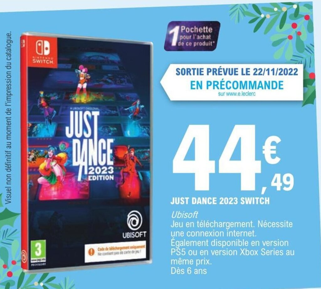Promo Just dance 2023 Switch chez E.Leclerc