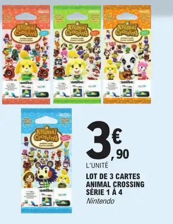 E.Leclerc Lot de 3 Cartes Animal Crossing offre