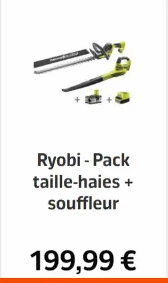 Jardiland Ryobi Pack Taille Haies Souffleur offre