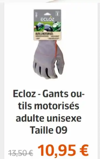 Ecloz Gants Ou Tils Motorisés Adulte Unisexe Taille