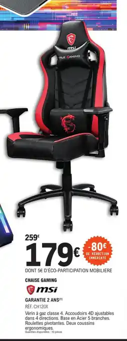 E.Leclerc Chaise Gaming offre