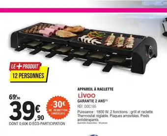 E.Leclerc Appareil a Raclette offre