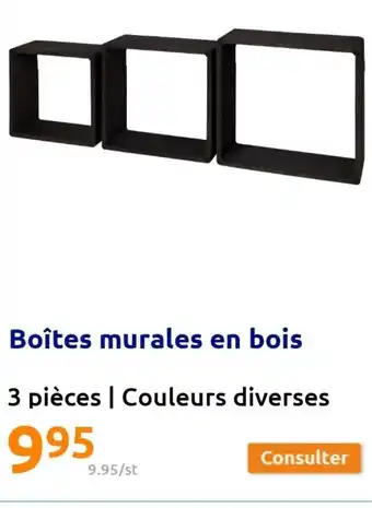 Action Boites Murales En bois offre